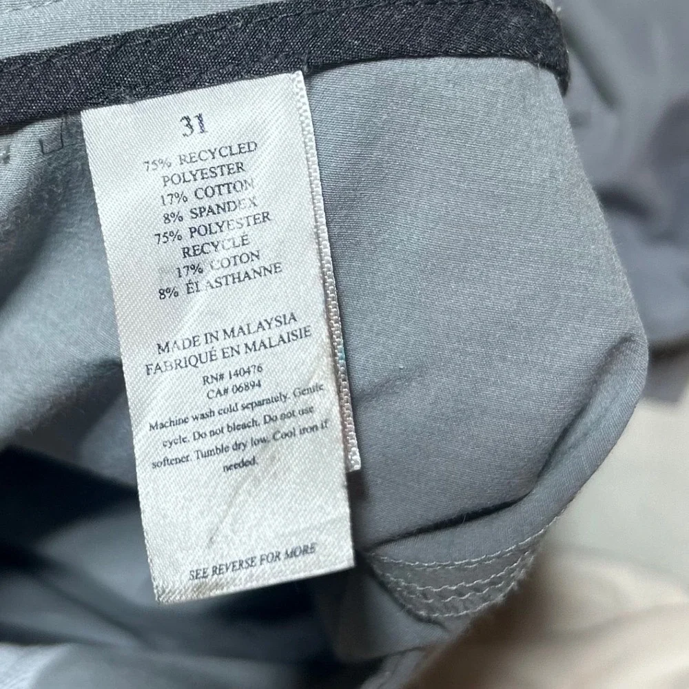 Faherty All Day Shorts Mens 31 Grey Recycled Stretch Hybrid Performance Water